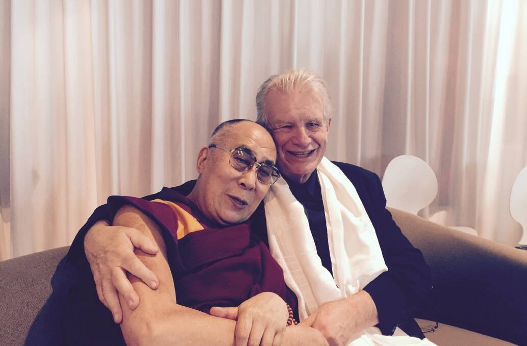 Rev Crews with close friend the Dalai Lama. 
