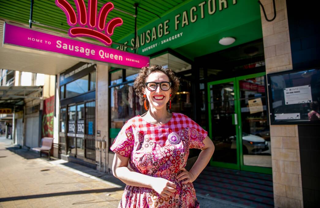 MY PLACE: Chrissy Flanagan outside her Dulwich Hill business, housed in a former Greek butcher shop. Picture: Geoff Jones