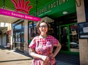 MY PLACE: Chrissy Flanagan outside her Dulwich Hill business, housed in a former Greek butcher shop. Picture: Geoff Jones