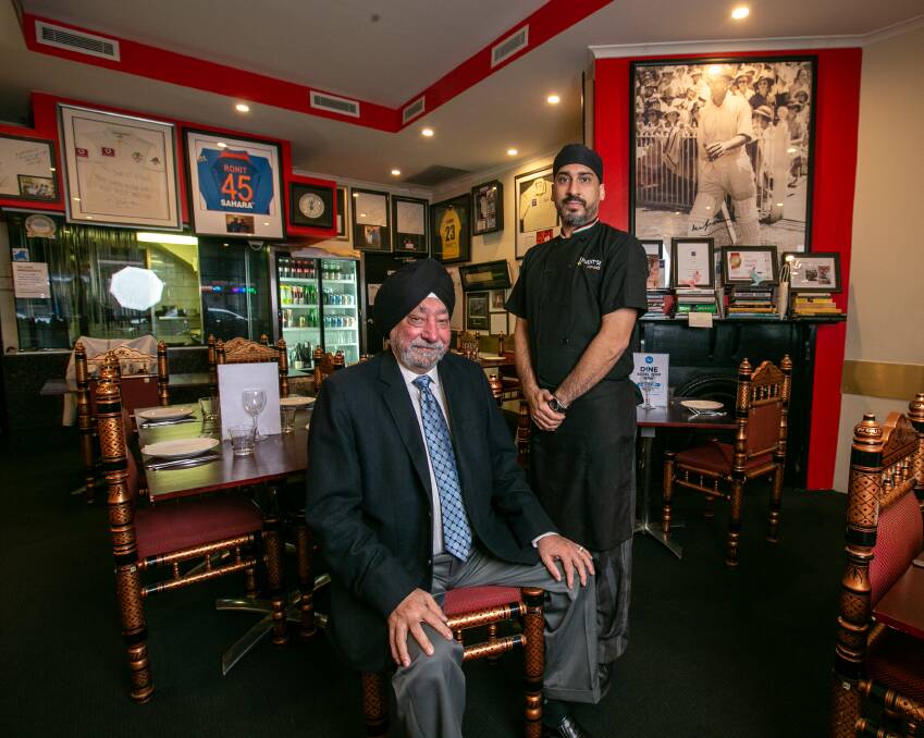 Surjit and Rasan Gujral at their Annandale restaurant. Picture: Geoff Jones