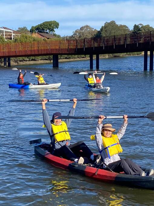 PADDLE: Kayaking on the Cooks River. 