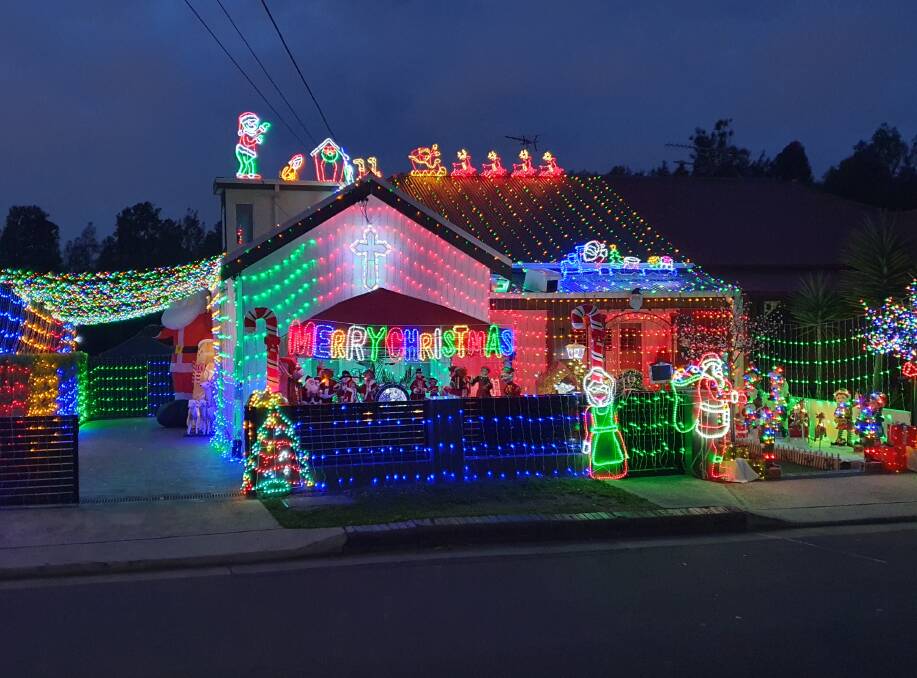 UP IN LIGHTS: It takes Valentina four to five weeks to set up her stunning Christmas display. Picture: Supplied