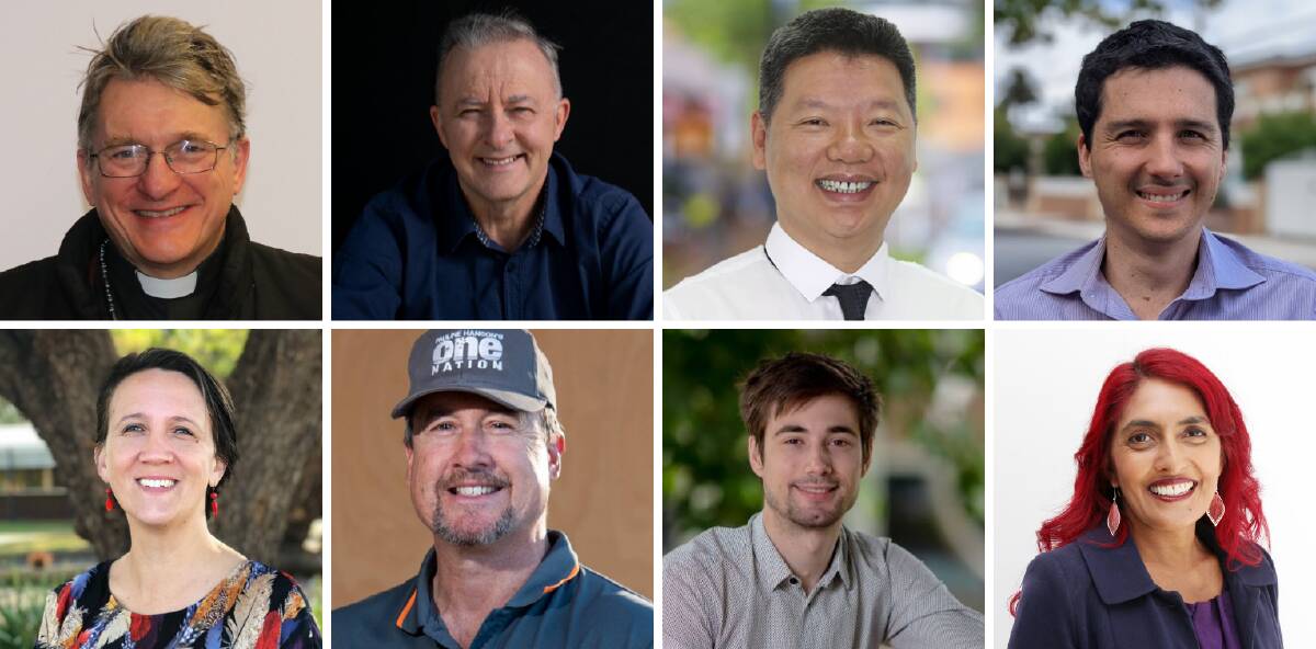 MEET THE CANDIDATES: (top from left): David Smith, Anthony Albanese, Ben Zhang, James Haggerty and (bottom, from left) Sarina Kilham, Paul Henselin, Michael Dello-Iacovo, Rachael Jacobs.