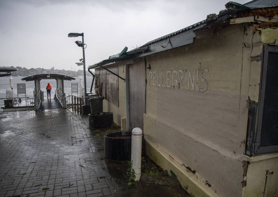 ABANDONED: The site of Pellegrini's Seafood has sat in disrepair since the restaurant moved out. Picture: Simon Bullard