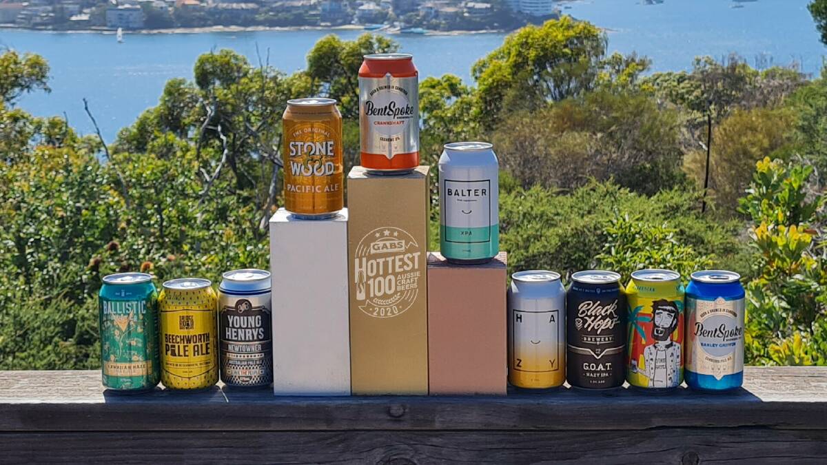 HOTTEST 100: The top 10 craft beers from last year's countdown featuring a brew from Newtown brewery, Young Henry's. Picture: GABS