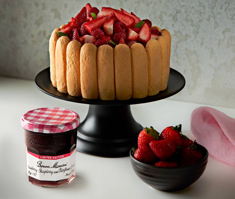 Kirsten Tibballs' delicious Charlotte Cake, in partnership with Bonne Maman. Picture: Supplied 
